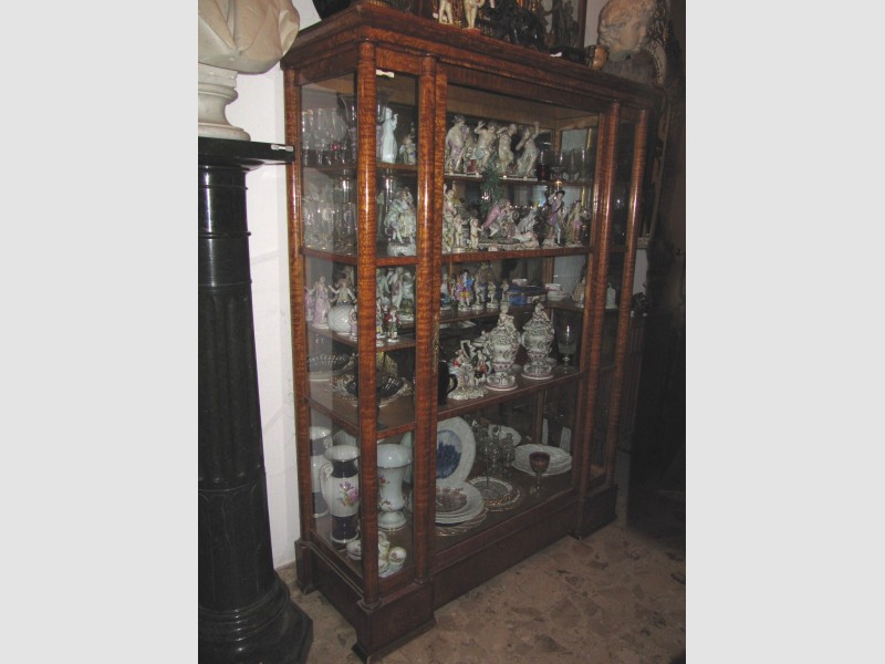 Wiener Biedermeier Vitrine Zitteräsche Brikenholzintarsien Original Patina 